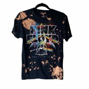 Pink Floyd Bleach Dye Graphic Band Tee S